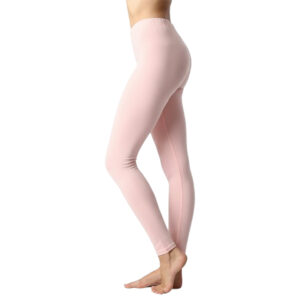 Pack of 1 Pcs ( Baby pink ) Women Basic Solid Color Cotton Full Length Leggings
