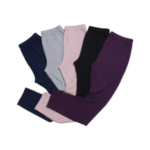 3 pcs Women Basic Solid Color Cotton Full Length Leggings